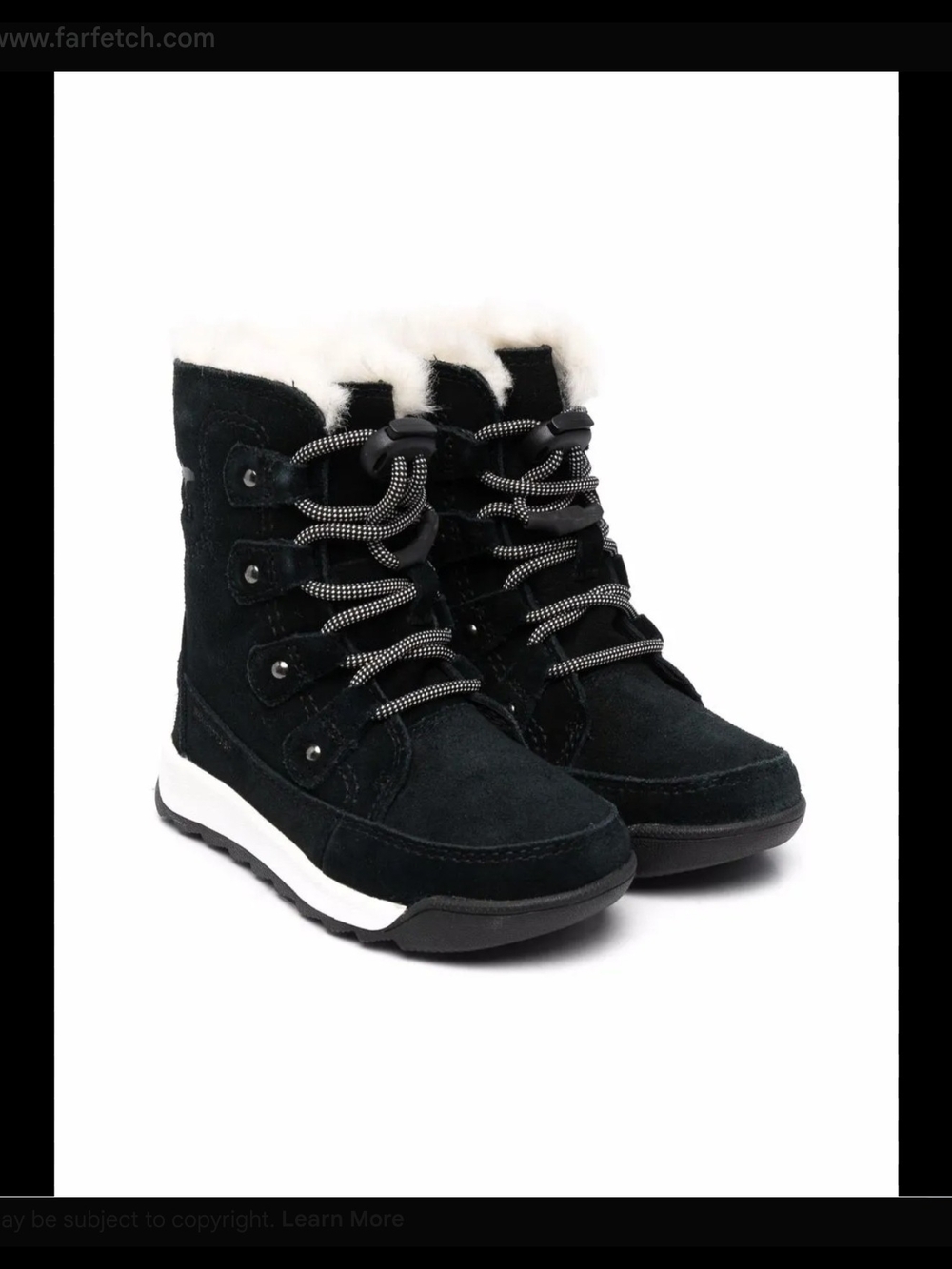 SOREL Kids Whitney II Joan Lace Waterproof Boots Size 1